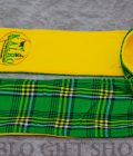 Branded Yellow Fleece Maasai Scarf