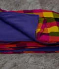 Purple Light Fleece and Checkered Maasai Shuka
