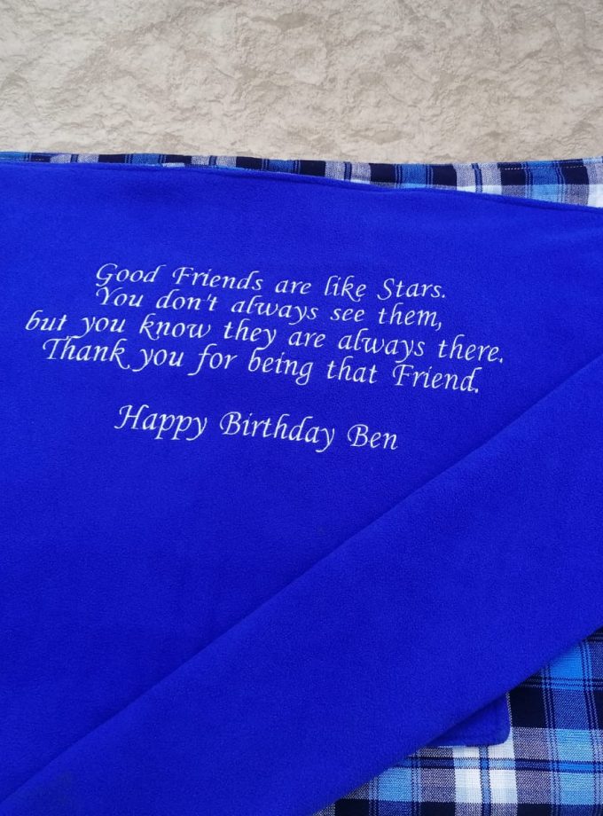 A Personalised Birthday Light Fleece Blanket