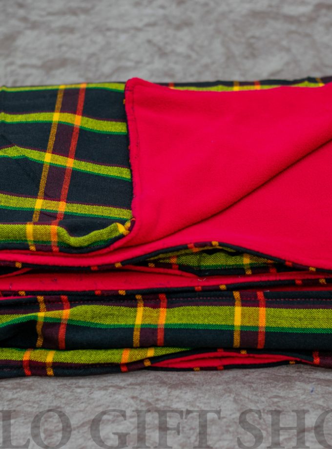 Black Checked Cover Up- Maasai Light Fleece Blanket