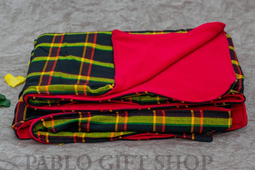 Black Checked Cover Up- Maasai Light Fleece Blanket