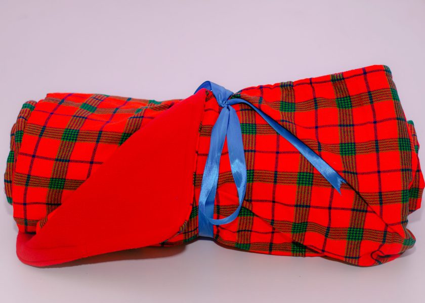 Checked Maasai Light Fleece Blankets - Image 2
