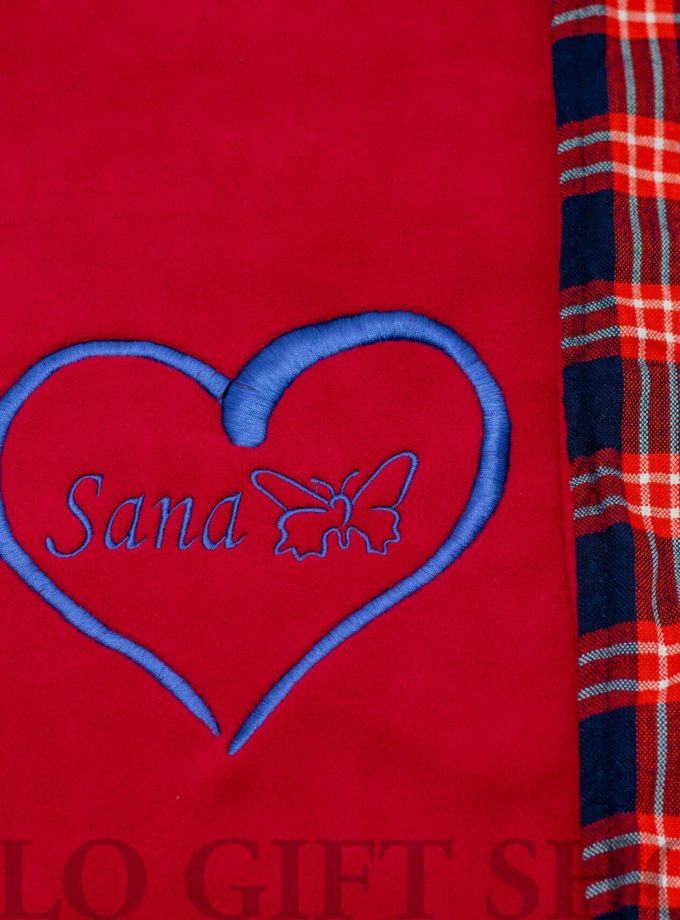 Branded Maasai Shuka with Heavy Fleece Blanket