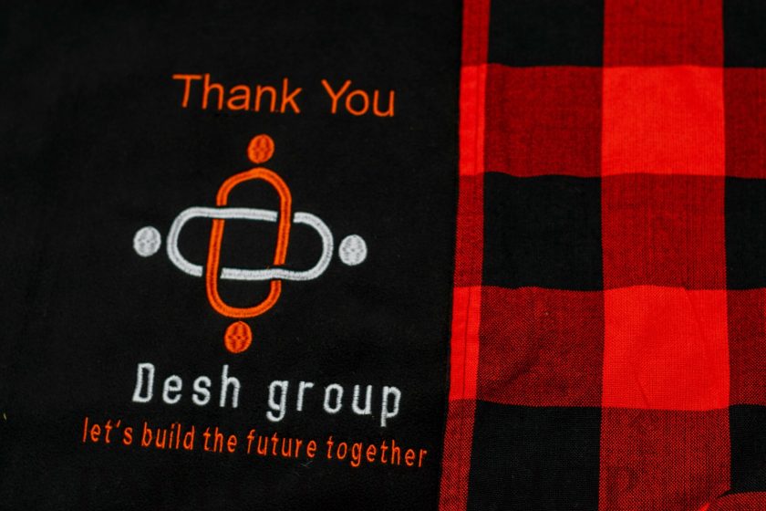 Company logo branded Maasai Shuka with Light Fleece