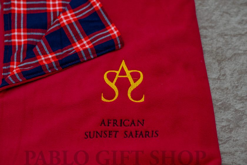 Corporate Gift- Personalized Red Light Fleece Blanket - Image 2