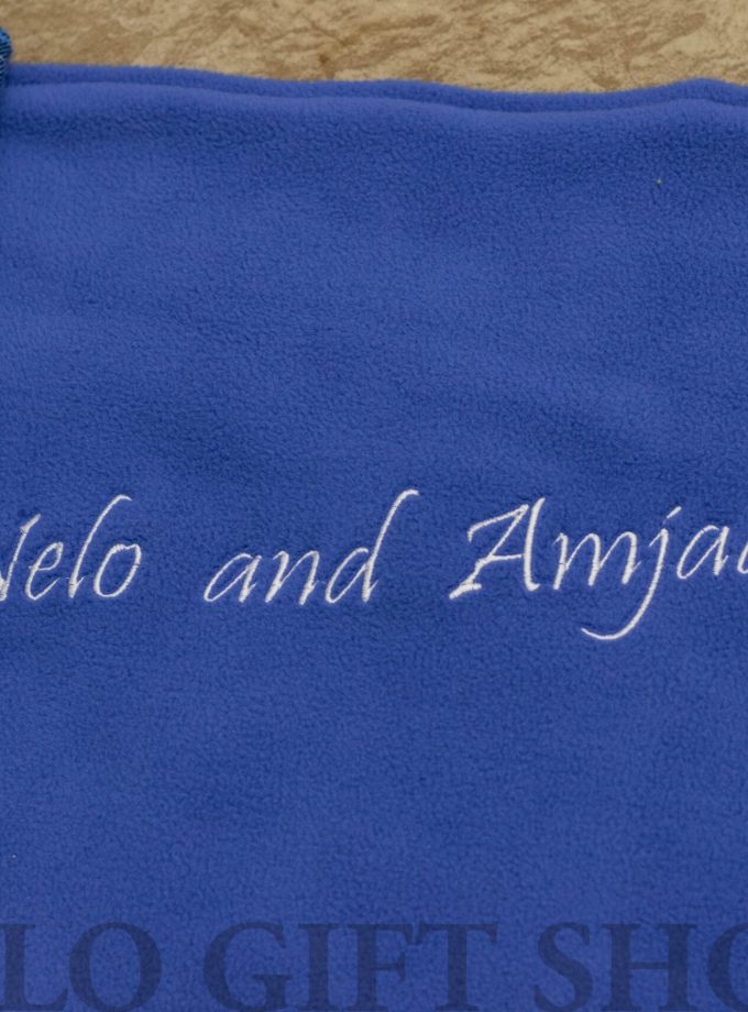 Customized Blue Maasai Light Fleece Blanket