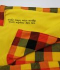 Customized Checked Yellow Fleece Blanket