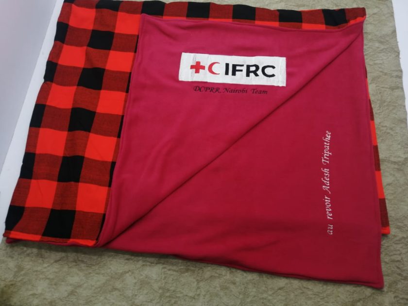Customized Red Light Fleece Blanket