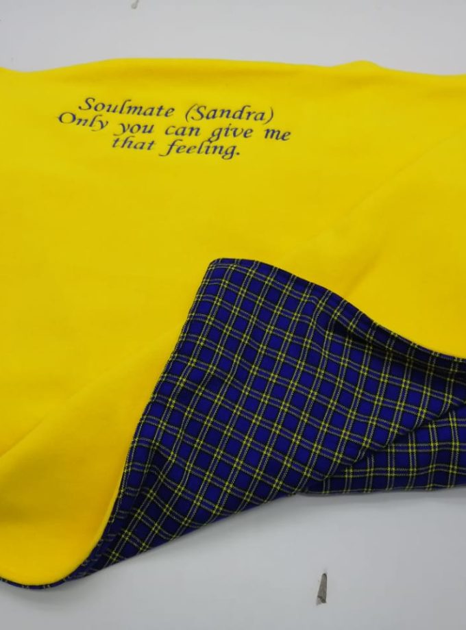 Customized Yellow Light Fleece Blanket