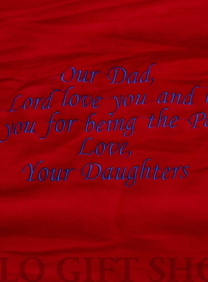 Daughters to Dad Gift-Light Fleece Blanket