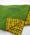 Embroidered Green Light Fleece Blanket
