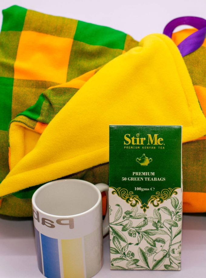 Light Fleece Blanket, Stir Me Tea and a Mug