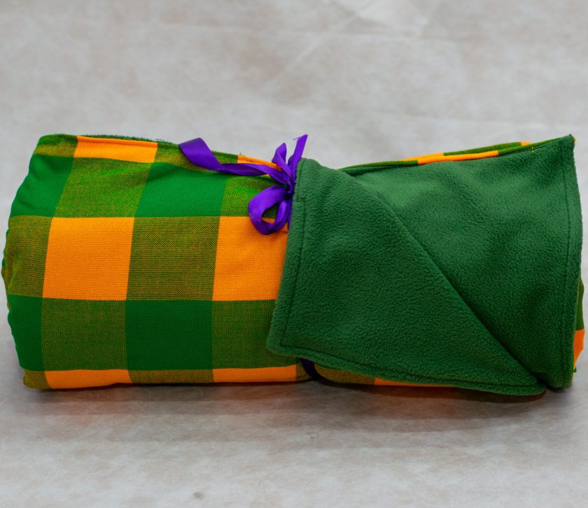 Green-Yellow Maasai Light Fleece Blanket