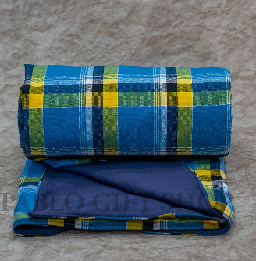 Maasai Light Fleece Blanket-Blue
