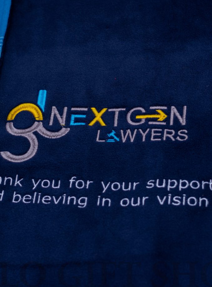 Maasai Light Fleece Blanket Branded with a Corporate Logo