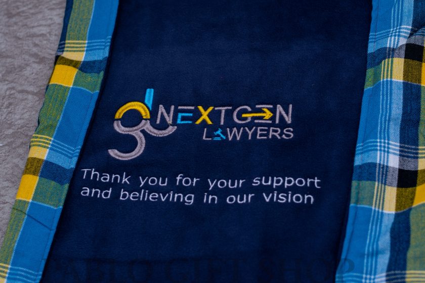 Maasai Light Fleece Blanket Branded with a Corporate Logo