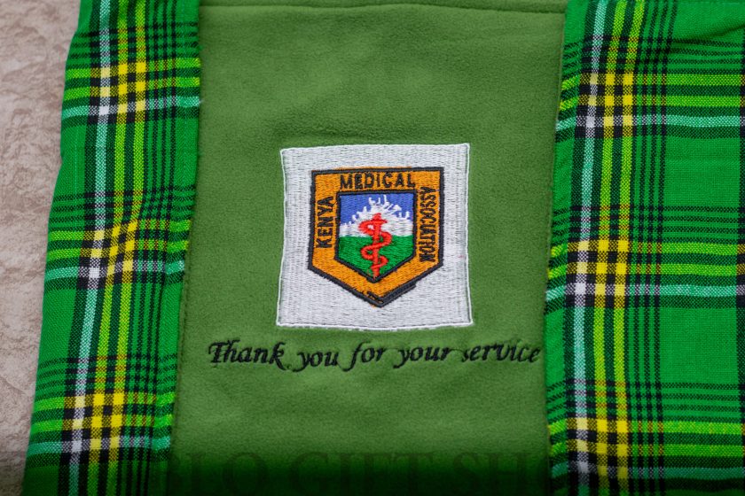 Maasai Light Fleece Blanket Branded with a Logo