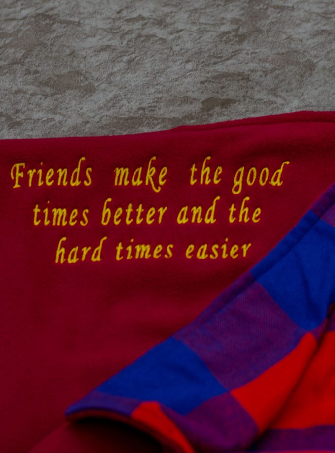 Maasai Throw Blanket with Light Fleece