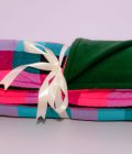 Multi Coloured Maasai Blanket with Light Fleece