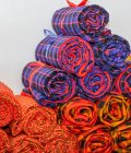 Multiple Colors Maasai Blankets with Light Fleece