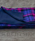 Navy Blue Maasai Blanket with Light Fleece