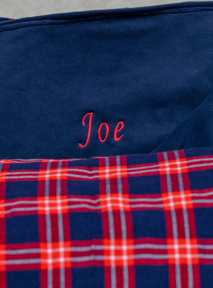 Personalised Blue Maasai Light Fleece Blanket