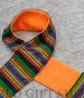 Maasai Scarf with Orange Fleece