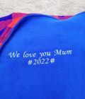 Personalised Blue and Red Checked Fleece Blanket