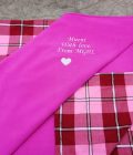 Personalised Checked Pink Blanket with Light Fleece