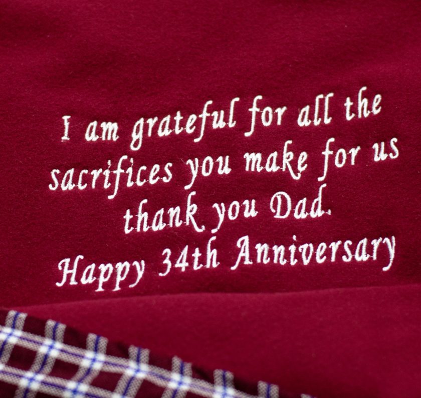 Maroon Branded Maasai Shuka with Light Fleece Blanket