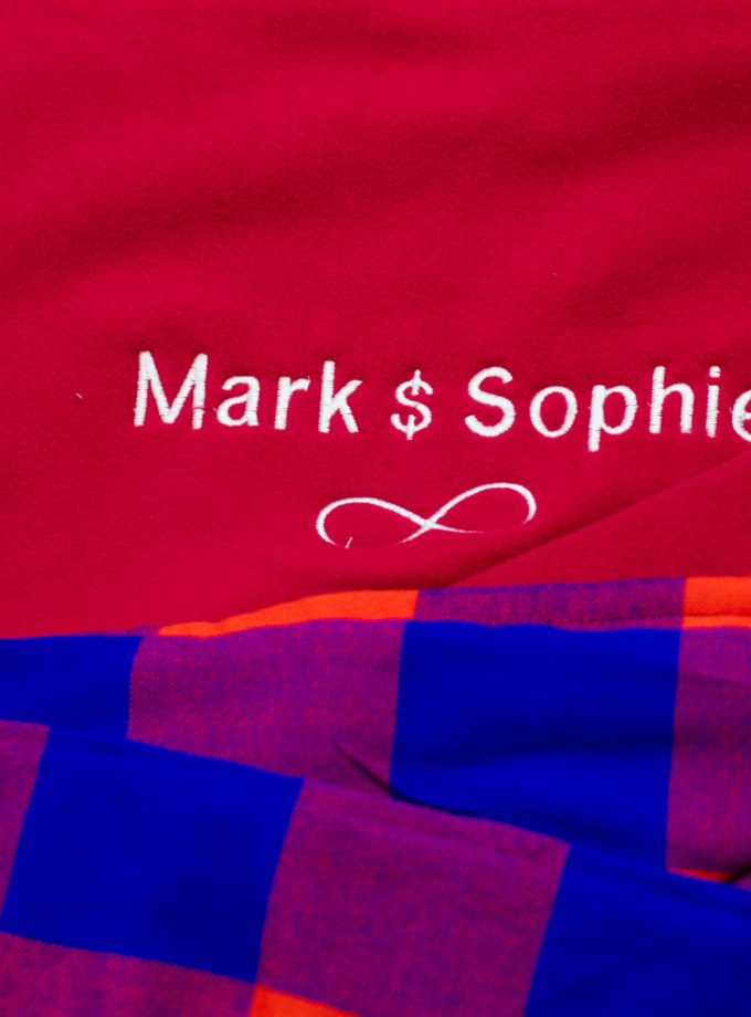 Personalised Light Fleece Maasai Blanket