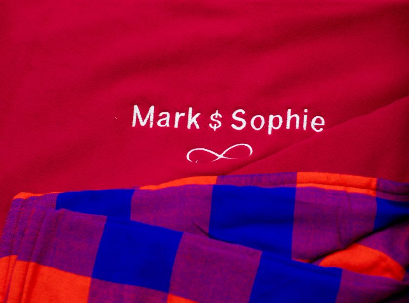 Personalised Light Fleece Maasai Blanket