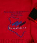 Personalized Corporate Red Maasai Blanket with Light Fleece