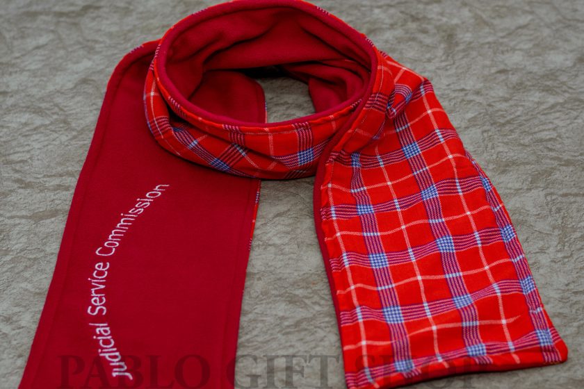 Personalized Yellow Checked Maasai Scarf - Image 2