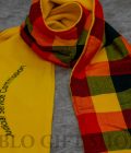 Personalized Yellow Checked Maasai Scarf