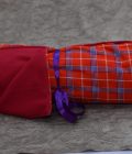 Red Maasai Light Fleece Blanket