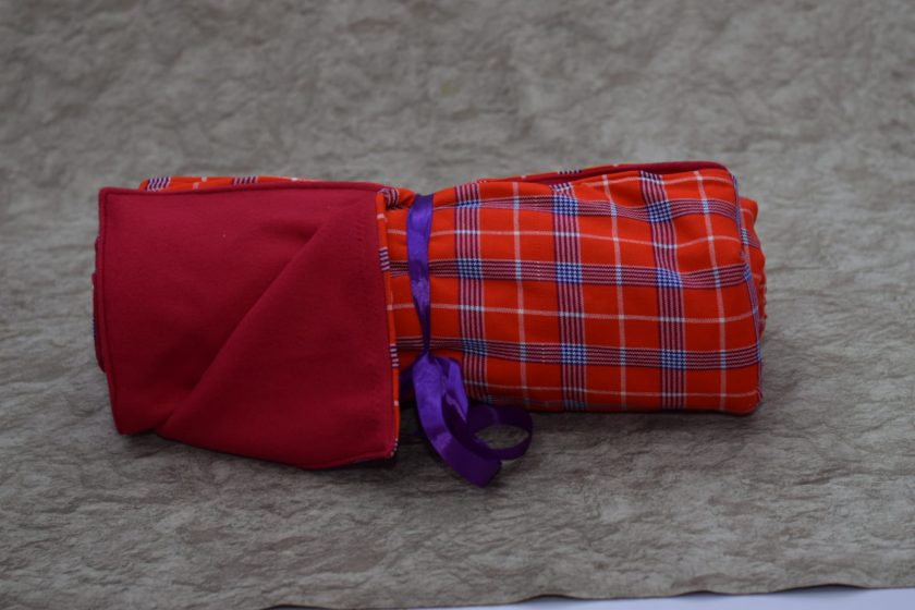 Red Maasai Light Fleece Blanket