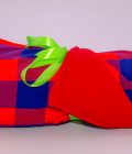 Red and Blue Checked Maasai Light Fleece Blanket