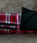 Red Checked Shuka with a Black Fleece
