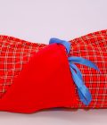Red Maasai Throw Blanket With Light Fleece