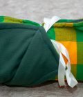 Yellow Checked Light Fleece Maasai Blanket